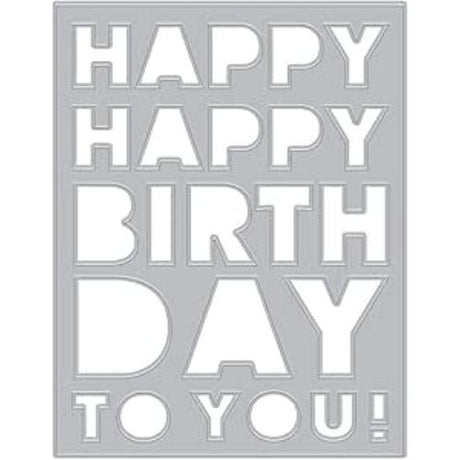 Hero Arts - Fancy Dies: DI842 Birthday Message Cover Plate