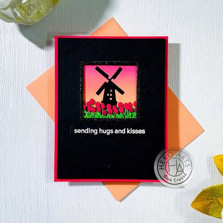Hero Arts - Looking Glass Dies: DI883 Windmill Tulips
