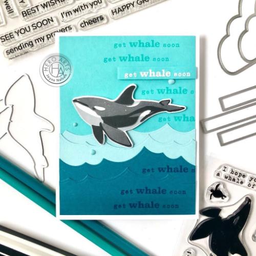 Hero Arts - Color Layering Stamp: CM536 Orca