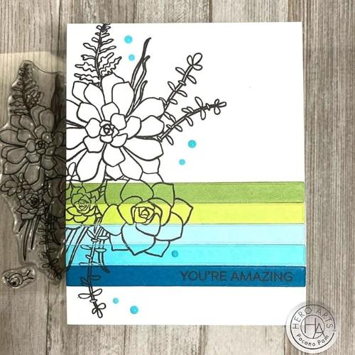 Hero Arts - Stamps: CM541 Succulent Bouquet