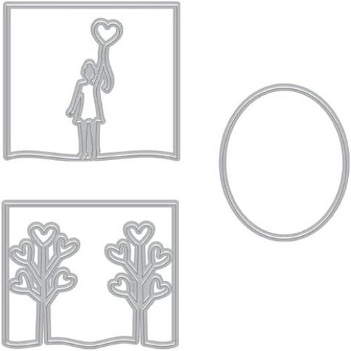 Hero Arts - Looking Glass Dies: DI912 Girl with Balloon