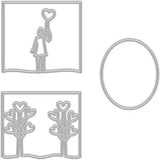 Hero Arts - Looking Glass Dies: DI912 Girl with Balloon