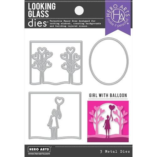 Hero Arts - Looking Glass Dies: DI912 Girl with Balloon