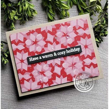 Hero Arts - Stencil Square: SA169 Poinsettia Pattern