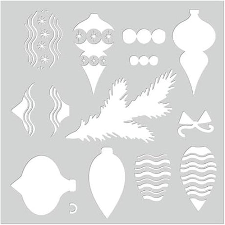 Hero Arts - Stencil Square: SA170 Layering Ornaments and Trimmings