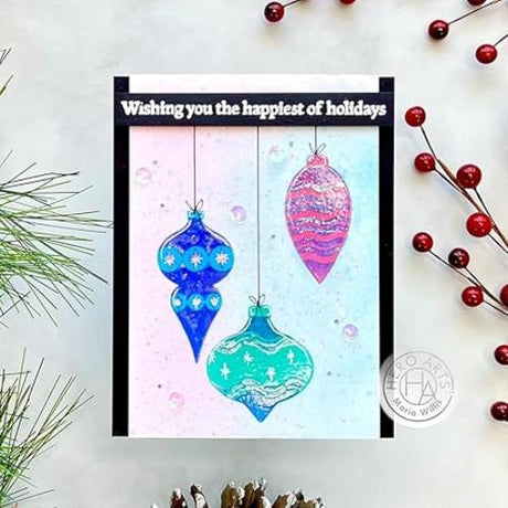 Hero Arts - Stencil Square: SA170 Layering Ornaments and Trimmings