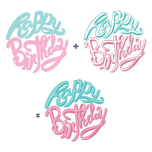 Hero Arts - Color Layering: CM598 Happy Birthday