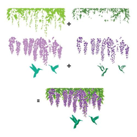 Hero Arts - Stamp Bundle: SB352 Wisteria