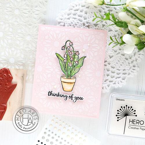 Hero Arts - Stencil Square: SA227 Lacy Floral Stencil