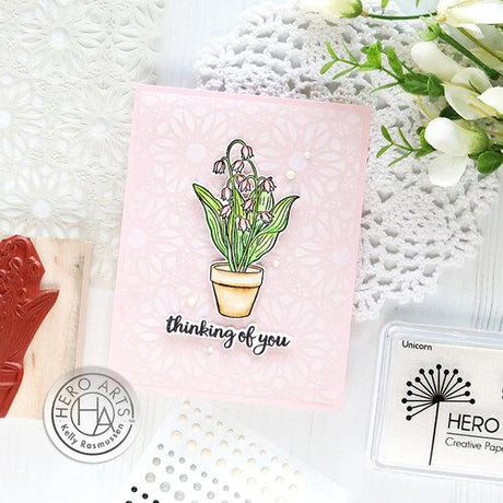 Hero Arts - Stencil Square: SA227 Lacy Floral Stencil