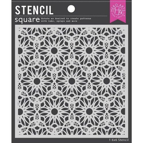 Hero Arts - Stencil Square: SA227 Lacy Floral Stencil