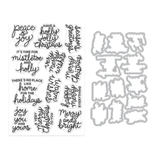 Hero Arts Very Merry Wishes Stamp & Cut