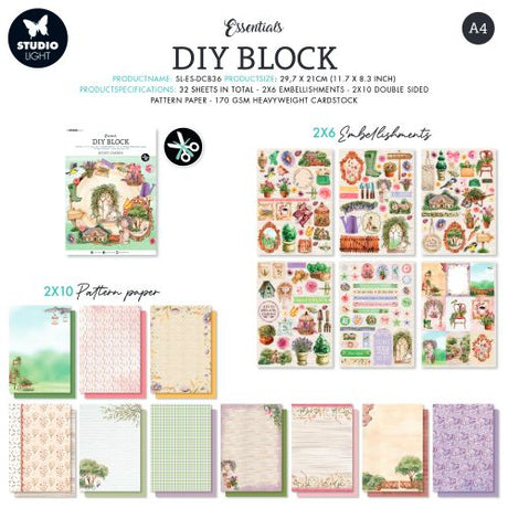 Studio Light Secret Garden DIY Block