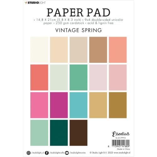 Studio Light Paper Pad 8.25"X5.83" 36/Pkg - Nr. 92, Vintage Spring