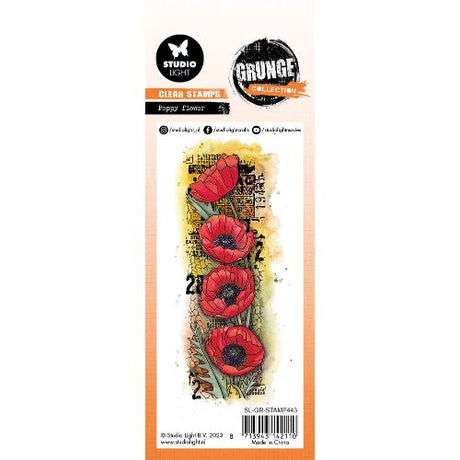 Studio Light Poppy Flower Grunge Stamps