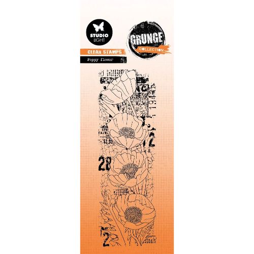 Studio Light Poppy Flower Grunge Stamps