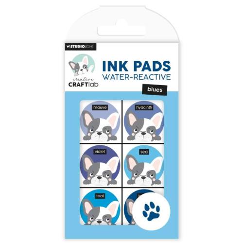 Studio Light Water-Reactive Ink Pads 6/Pkg Nr. 23, Blues