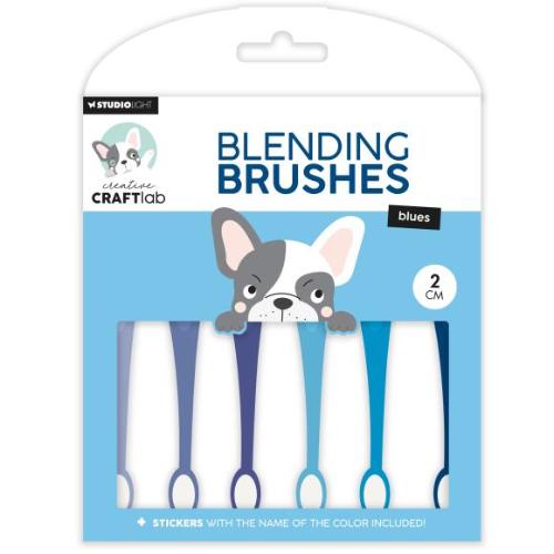 Studio Light Essentials 0.75" Blending Brushes 6/Pkg Nr. 12, Soft Brush Blues - Postage as per Actual