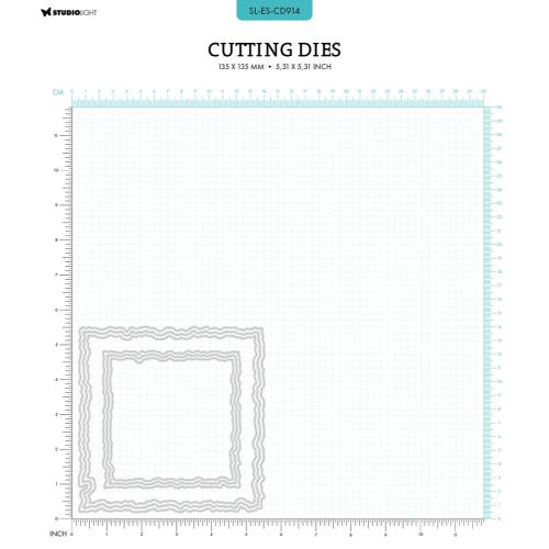 Studio Light Cutting Die Torn Edge Squares Essentials (SL-ES-CD914)