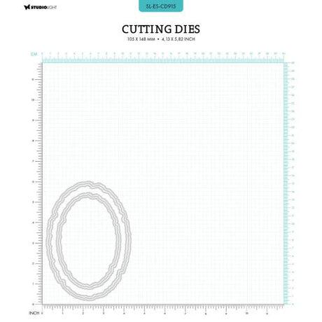 Studio Light Cutting Die Torn Edge Ovals Essentials (SL-ES-CD915)