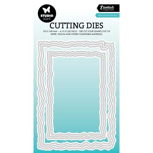 Studio Light Cutting Die Torn Edge Rectanges Essentials (SL-ES-CD916)