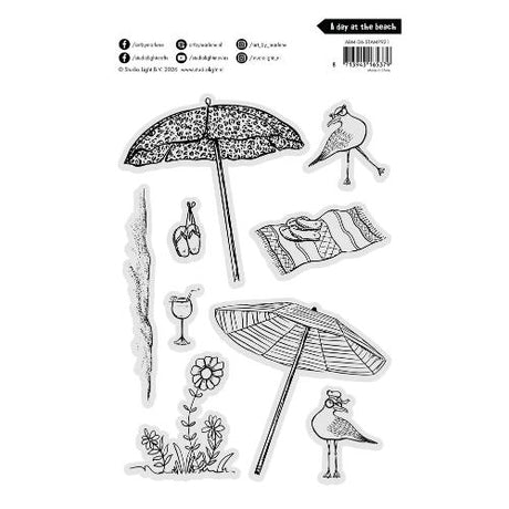 Art By Marlene A Day at the Beach Clear Stamp (ABM-26-STAMP921)