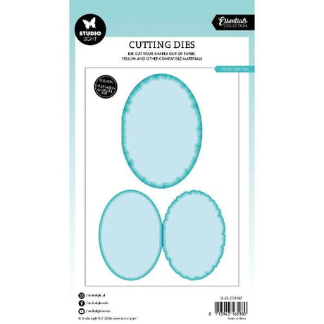 Studio Light Torn Edge Cutting Die Folded Card Oval (SL-ES-CD1087)