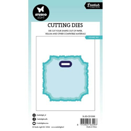 Studio Light Torn Edge Cutting Die Square Tag (SL-ES-CD1088)