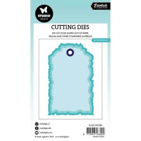 Studio Light Torn Edge Cutting Die Rectangle Tag (SL-ES-CD1089)