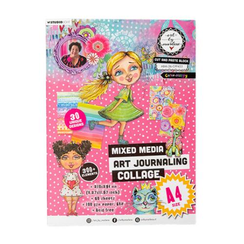 Art By Marlene Cut and Paste Block A4 Color-Happy (ABM-26-CPP453) - Postage as per Actual