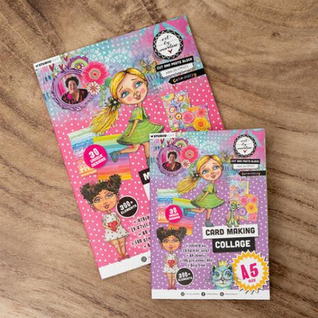 Art By Marlene Cut and Paste Block A4 Color-Happy (ABM-26-CPP453) - Postage as per Actual