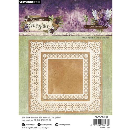 Studio Light Enchanted Fairytale Cutting Dies Lace Frames Square (SL-EF-CD1102)