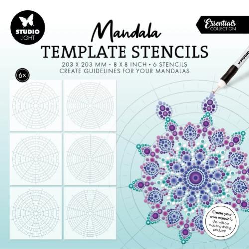 Studio Light Mandala Template Stencils (6pcs) (SL-ES-MASK399) - Postage as per Actual