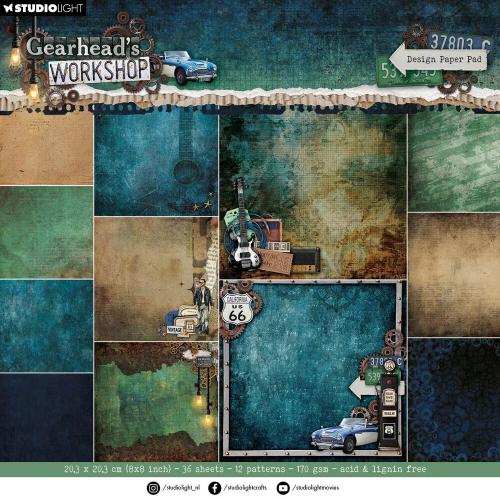 Studio Light Gearhead's Workshop 8x8 Inch Designer Paper Pad Background (SL-GW-DPP470)