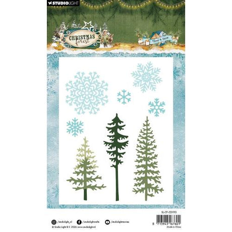 Studio Light Christmas Forest Cutting Dies Trees and Snow (SL-CF-CD1113)