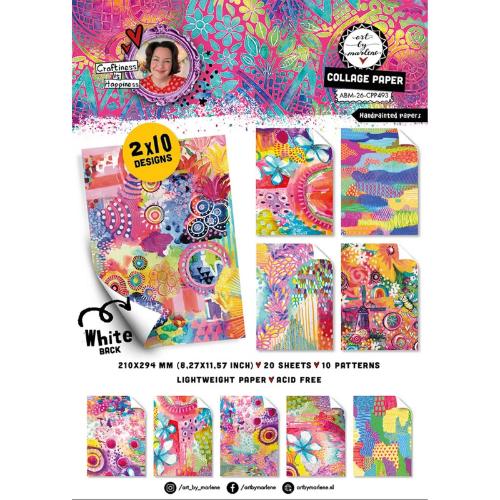 Art By Marlene Collage Paper Pad Handpainted Papers