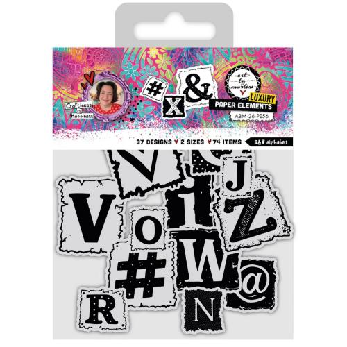 Art By Marlene Paper Elements B&W Alphabet