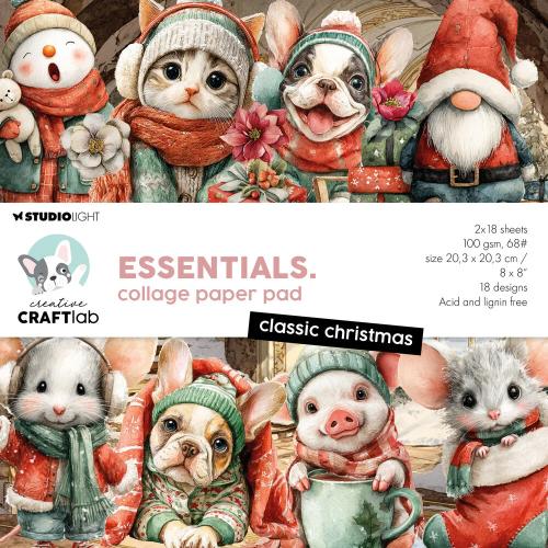 Creative Craftlab Classic Christmas Essentials Collage Paper Pad (CCL-ES-CPP498)