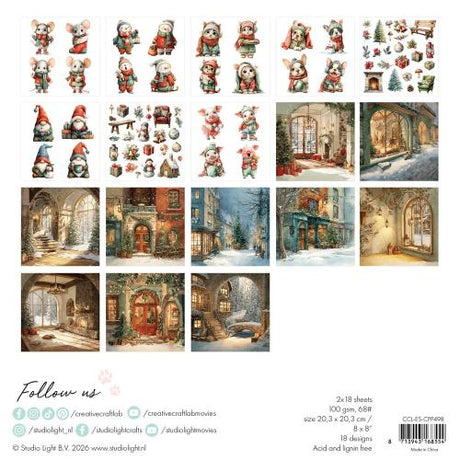 Creative Craftlab Classic Christmas Essentials Collage Paper Pad (CCL-ES-CPP498)