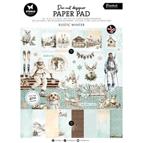 Studio Light Rustic Winter A4 Die-cut Paper Pad (SL-ES-DCPP509) - Postage as per Actual