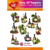 Hearty Crafts - Wine Tasting Glitter Paint 3D Toppers (HC-10064)