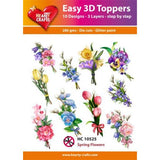 Hearty Crafts - Spring Flowers Glitter Paint 3D Toppers (HC-10525)