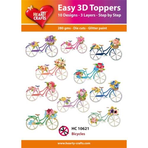 Hearty Crafts - Bicycles Glitter Paint 3D Toppers (HC-10621)