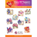 Hearty Crafts - Flower Mail Glitter Paint 3D Toppers (HC-13070)