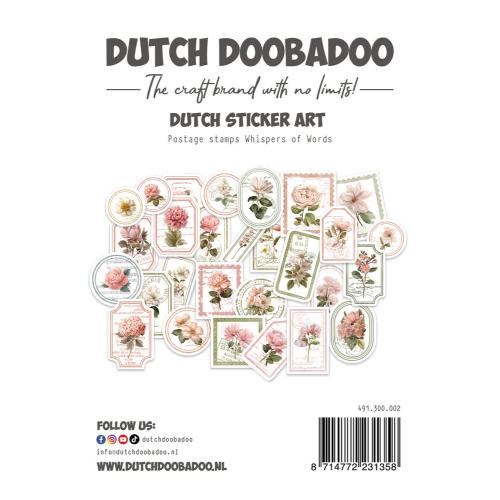 Dutch Doobadoo Whispers of Words Dutch Stickers Art Postage Stamps (491.300.002)