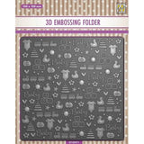 Nellie Snellen 3D Embossing Folders Background Baby Things (EF3D071)