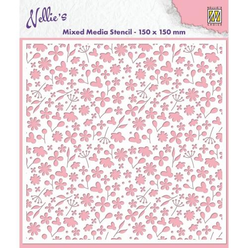 Nellie Snellen Mixed Media Stencil Spring Flowers (MMS4K-060)