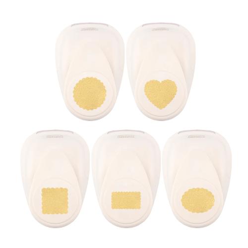 Vaessen Creative - Craft Punch Set Basic Shapes Scalloped 5pcs - Postage as per Actual