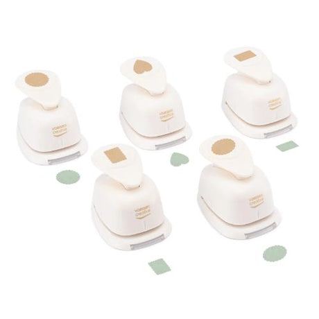 Vaessen Creative - Craft Punch Set Basic Shapes Scalloped 5pcs - Postage as per Actual