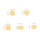 Vaessen Creative - Craft Punch Set Basic Shapes Scalloped 5pcs - Postage as per Actual